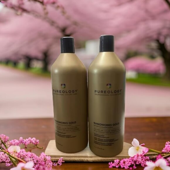 Pureology Nano Works GOLD Shampoo and Conditioner Duo Set ( 33.8 OZ each )